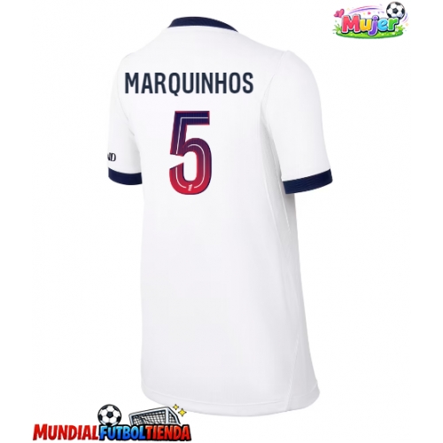 Camiseta Paris Saint-Germain Marquinhos #5 Segunda Equipación Replica 2026-27 para mujer mangas cortas